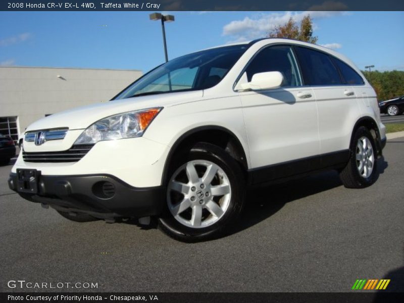 Taffeta White / Gray 2008 Honda CR-V EX-L 4WD