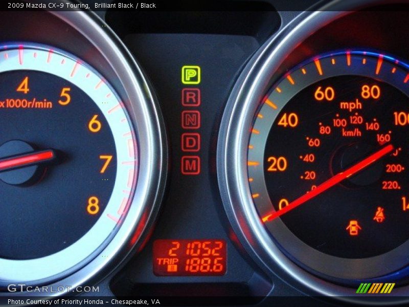 Brilliant Black / Black 2009 Mazda CX-9 Touring