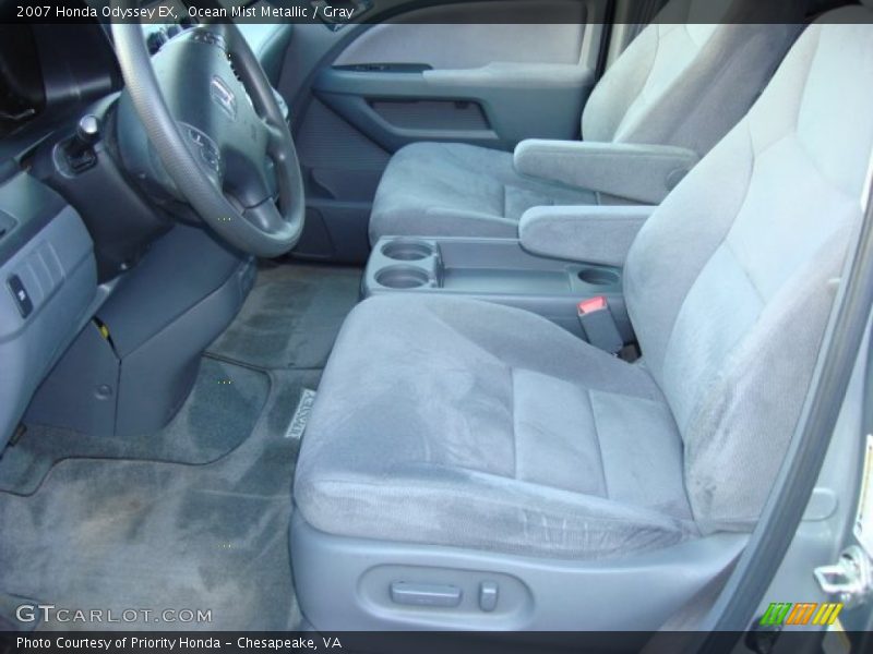 Ocean Mist Metallic / Gray 2007 Honda Odyssey EX