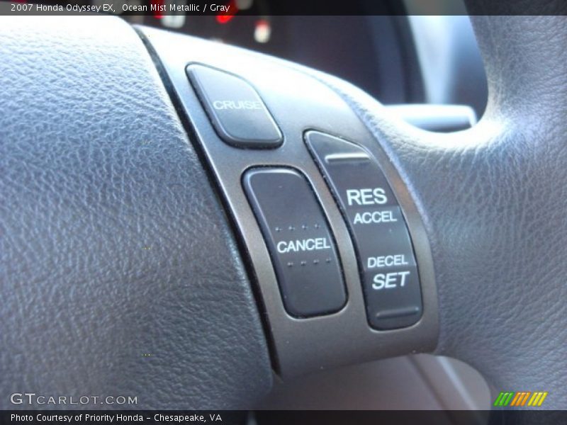 Ocean Mist Metallic / Gray 2007 Honda Odyssey EX