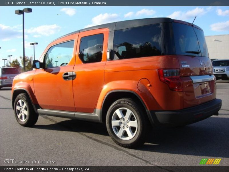 Citrus Fire Metallic / Titanium 2011 Honda Element EX 4WD