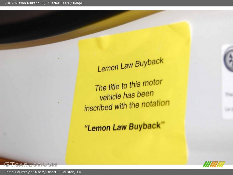Glacier Pearl / Beige 2009 Nissan Murano SL