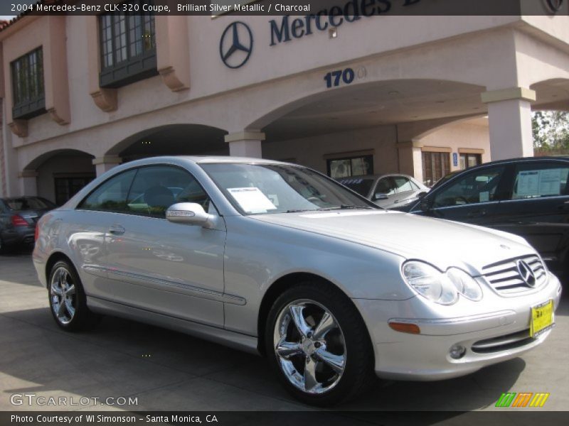 Brilliant Silver Metallic / Charcoal 2004 Mercedes-Benz CLK 320 Coupe