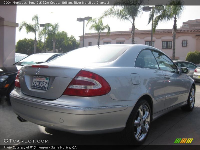 Brilliant Silver Metallic / Charcoal 2004 Mercedes-Benz CLK 320 Coupe