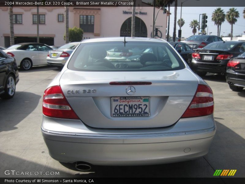 Brilliant Silver Metallic / Charcoal 2004 Mercedes-Benz CLK 320 Coupe