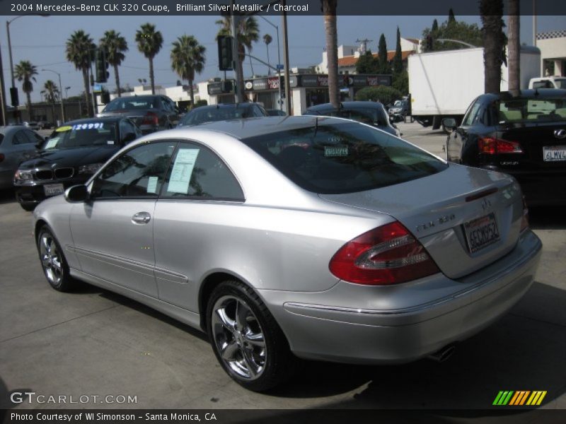 Brilliant Silver Metallic / Charcoal 2004 Mercedes-Benz CLK 320 Coupe
