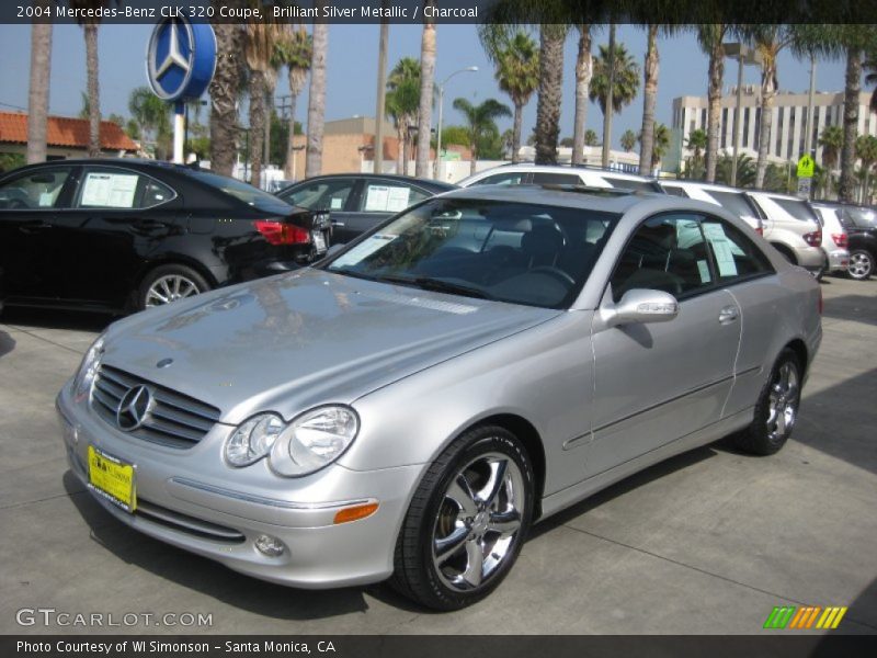 Brilliant Silver Metallic / Charcoal 2004 Mercedes-Benz CLK 320 Coupe