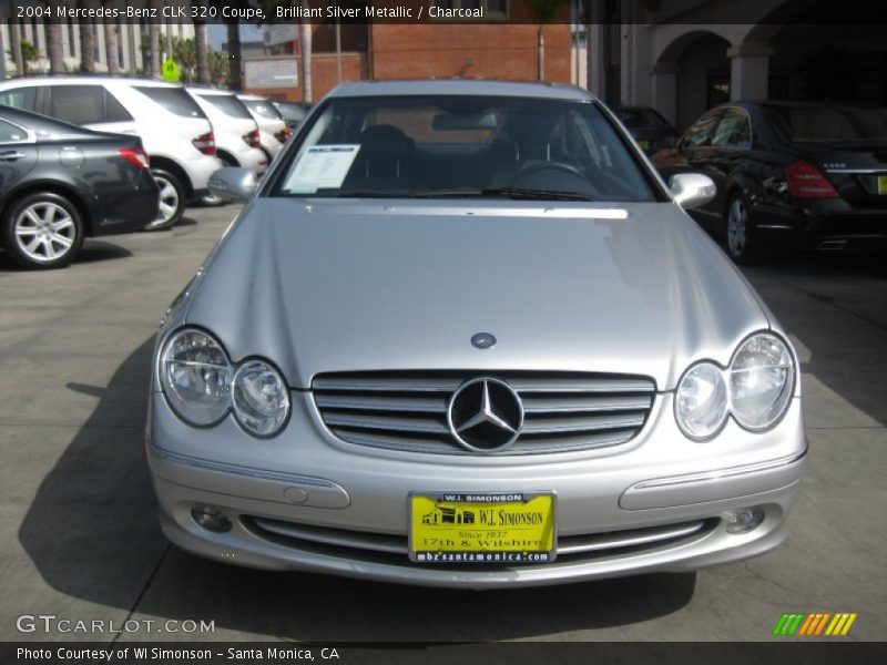 Brilliant Silver Metallic / Charcoal 2004 Mercedes-Benz CLK 320 Coupe
