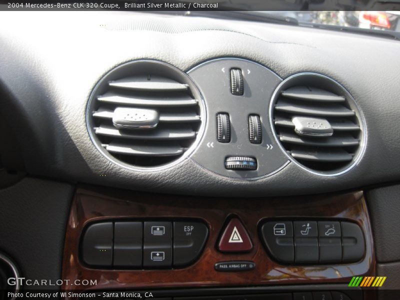 Brilliant Silver Metallic / Charcoal 2004 Mercedes-Benz CLK 320 Coupe