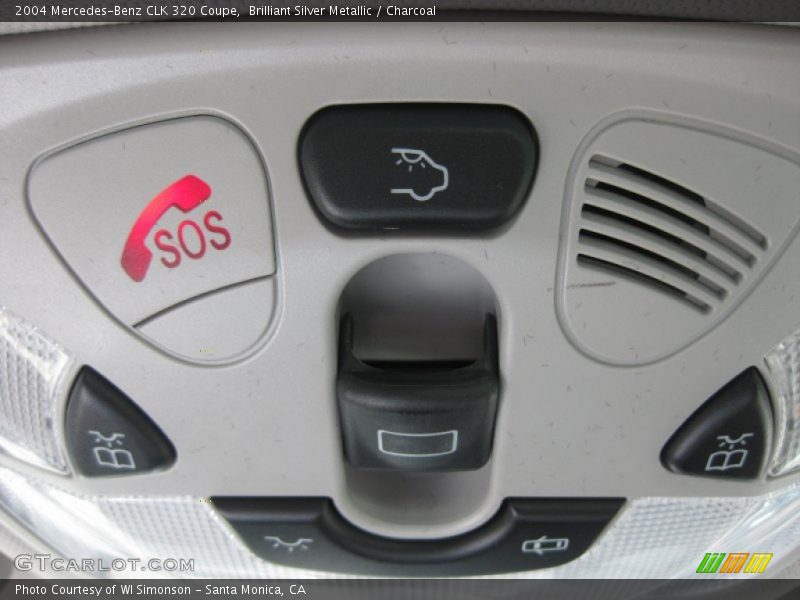 Brilliant Silver Metallic / Charcoal 2004 Mercedes-Benz CLK 320 Coupe