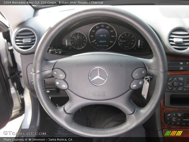 Brilliant Silver Metallic / Charcoal 2004 Mercedes-Benz CLK 320 Coupe