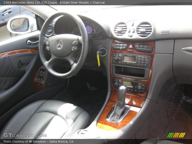 Brilliant Silver Metallic / Charcoal 2004 Mercedes-Benz CLK 320 Coupe