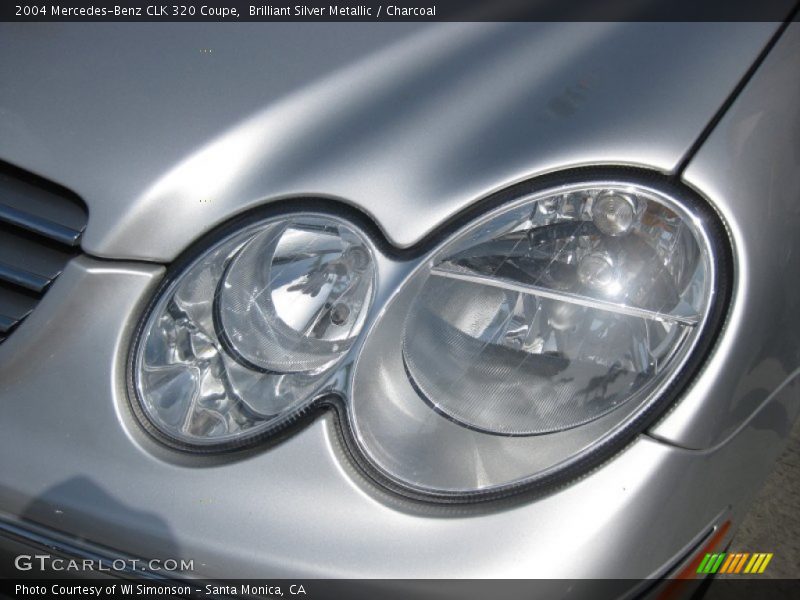 Brilliant Silver Metallic / Charcoal 2004 Mercedes-Benz CLK 320 Coupe