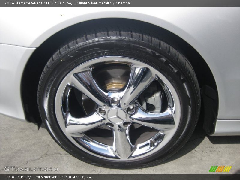 Brilliant Silver Metallic / Charcoal 2004 Mercedes-Benz CLK 320 Coupe