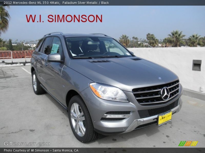 Palladium Silver Metallic / Black 2012 Mercedes-Benz ML 350 4Matic