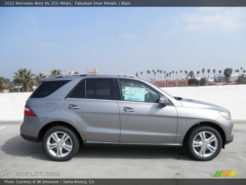 Palladium Silver Metallic / Black 2012 Mercedes-Benz ML 350 4Matic
