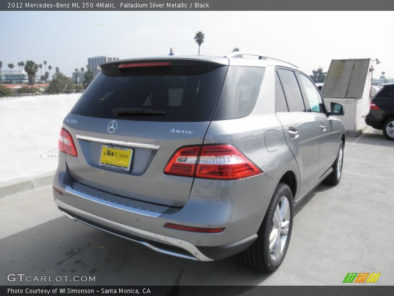 Palladium Silver Metallic / Black 2012 Mercedes-Benz ML 350 4Matic