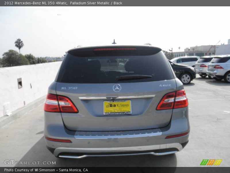Palladium Silver Metallic / Black 2012 Mercedes-Benz ML 350 4Matic