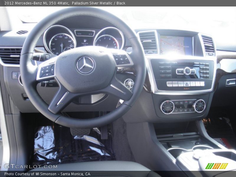 Palladium Silver Metallic / Black 2012 Mercedes-Benz ML 350 4Matic