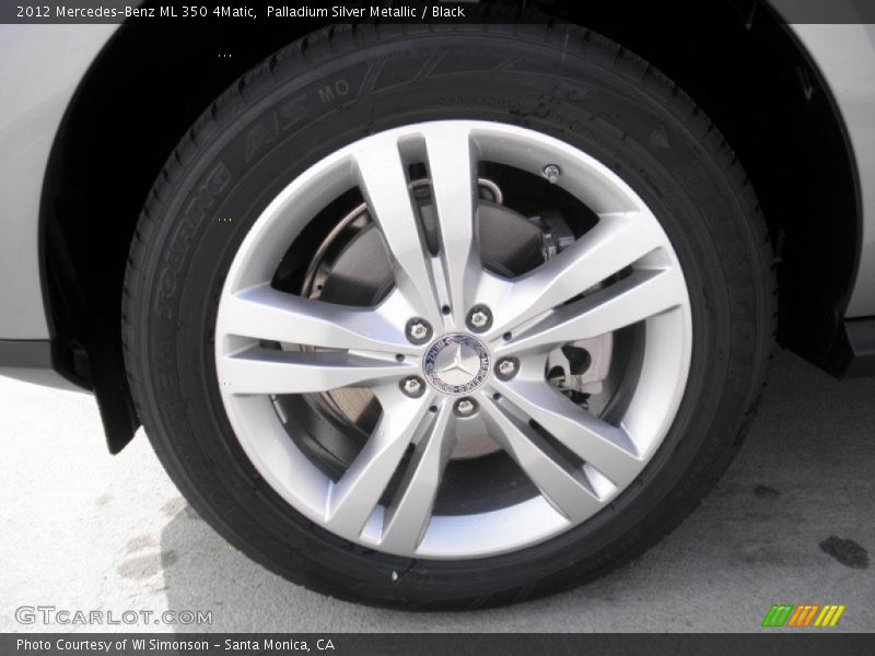 Palladium Silver Metallic / Black 2012 Mercedes-Benz ML 350 4Matic