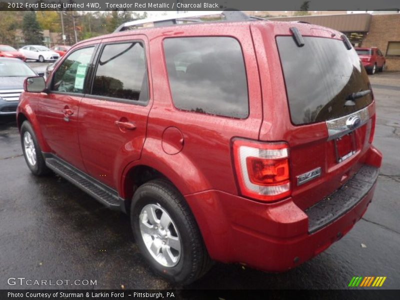 Toreador Red Metallic / Charcoal Black 2012 Ford Escape Limited 4WD
