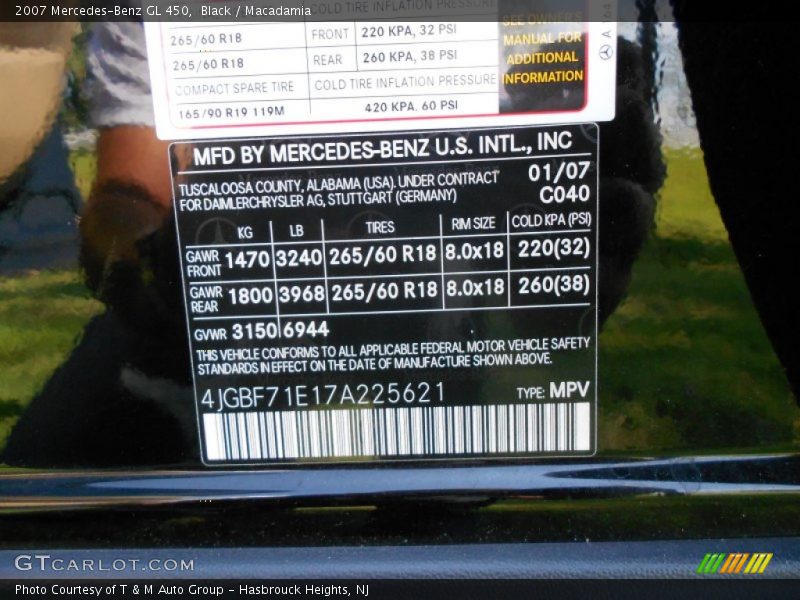 Black / Macadamia 2007 Mercedes-Benz GL 450