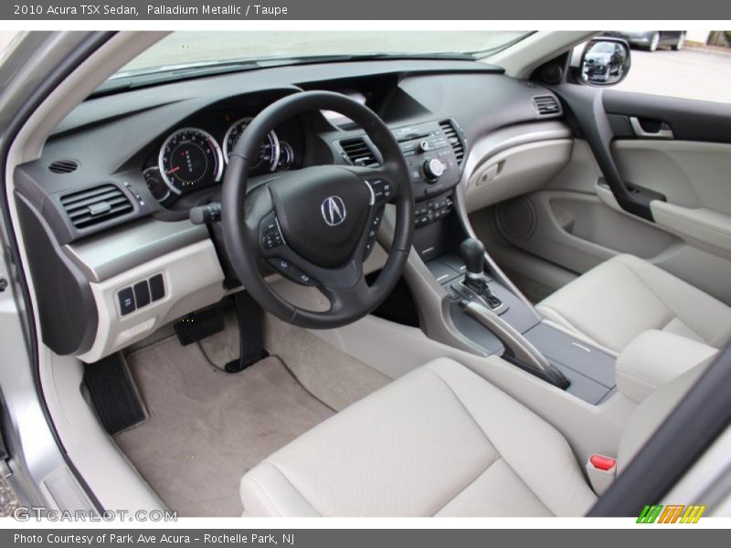 Palladium Metallic / Taupe 2010 Acura TSX Sedan