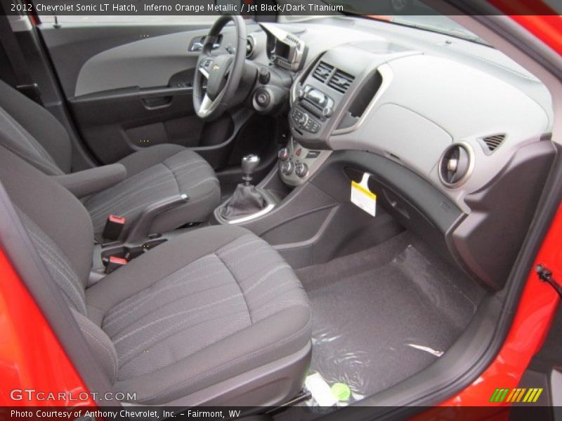  2012 Sonic LT Hatch Jet Black/Dark Titanium Interior