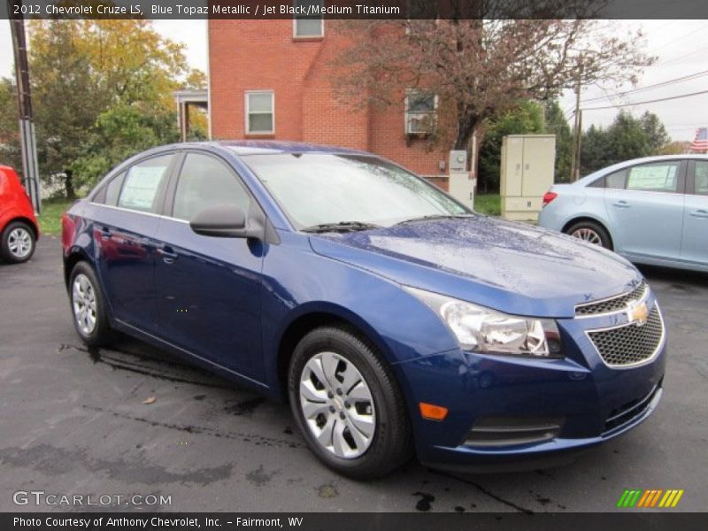 Blue Topaz Metallic / Jet Black/Medium Titanium 2012 Chevrolet Cruze LS
