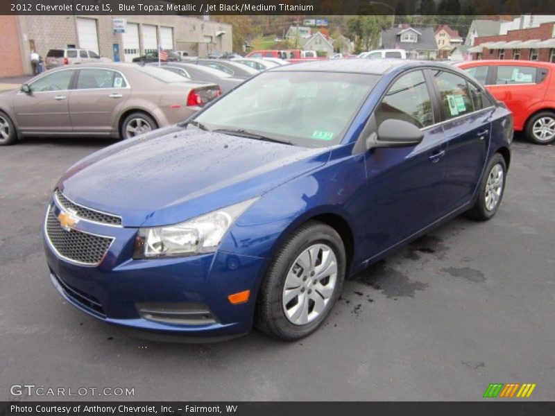 Blue Topaz Metallic / Jet Black/Medium Titanium 2012 Chevrolet Cruze LS