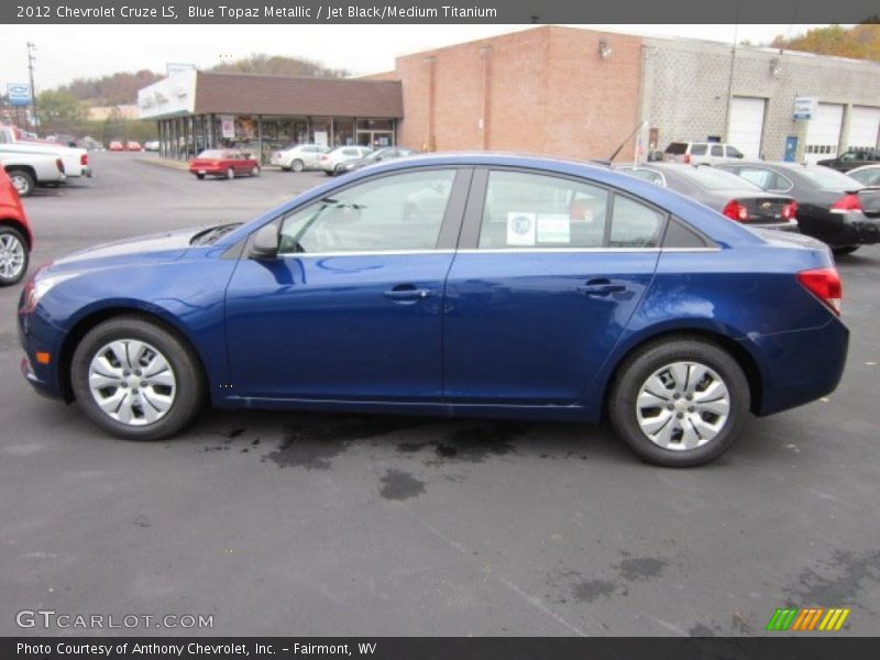 Blue Topaz Metallic / Jet Black/Medium Titanium 2012 Chevrolet Cruze LS