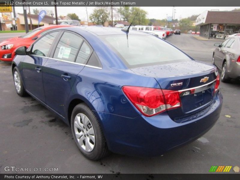 Blue Topaz Metallic / Jet Black/Medium Titanium 2012 Chevrolet Cruze LS