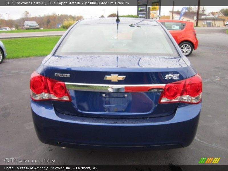 Blue Topaz Metallic / Jet Black/Medium Titanium 2012 Chevrolet Cruze LS