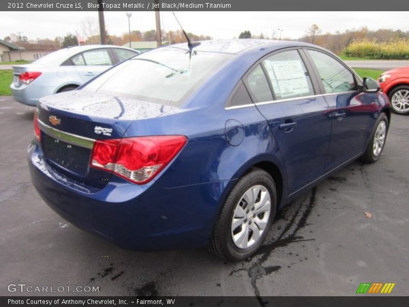 Blue Topaz Metallic / Jet Black/Medium Titanium 2012 Chevrolet Cruze LS
