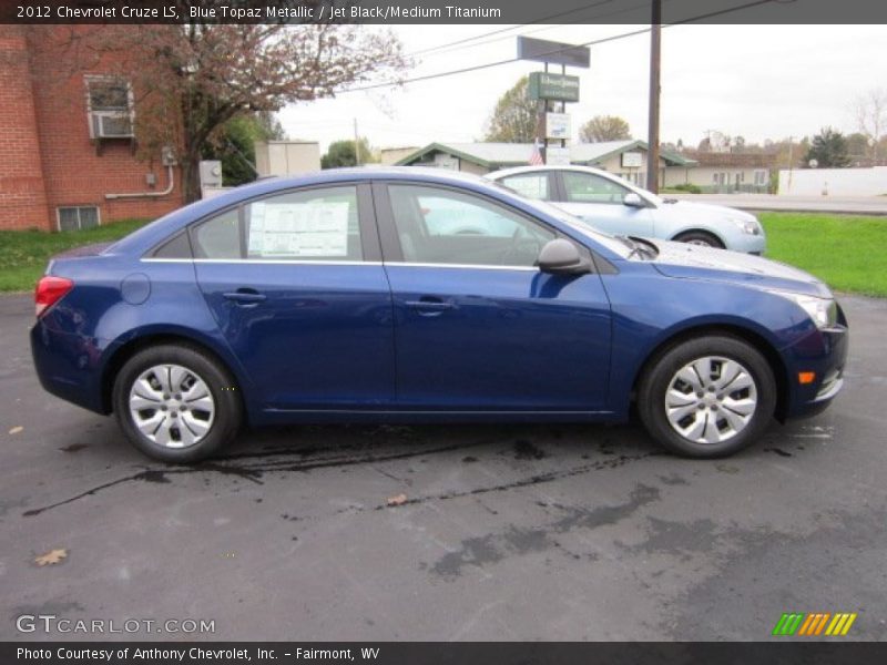 Blue Topaz Metallic / Jet Black/Medium Titanium 2012 Chevrolet Cruze LS