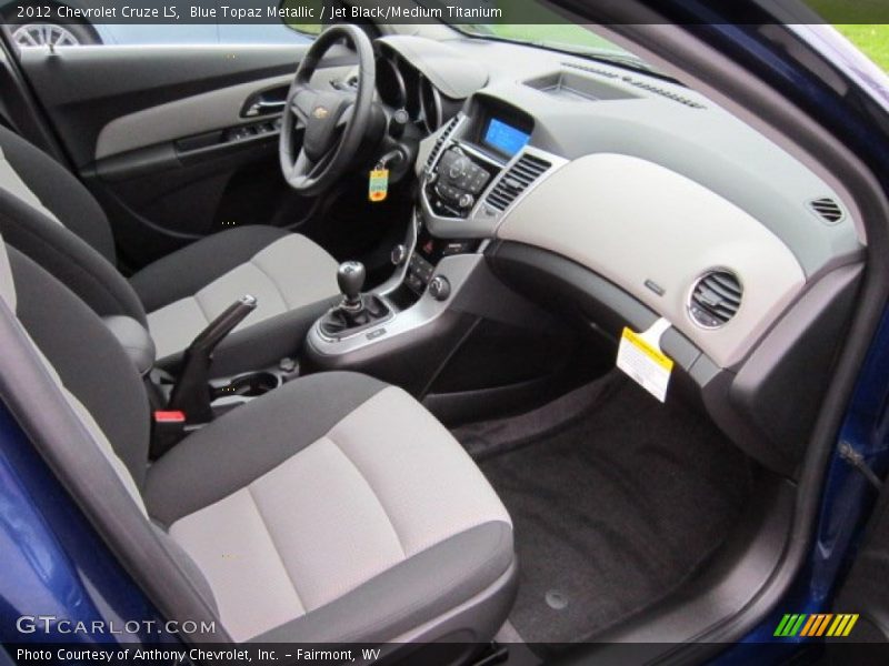 Blue Topaz Metallic / Jet Black/Medium Titanium 2012 Chevrolet Cruze LS