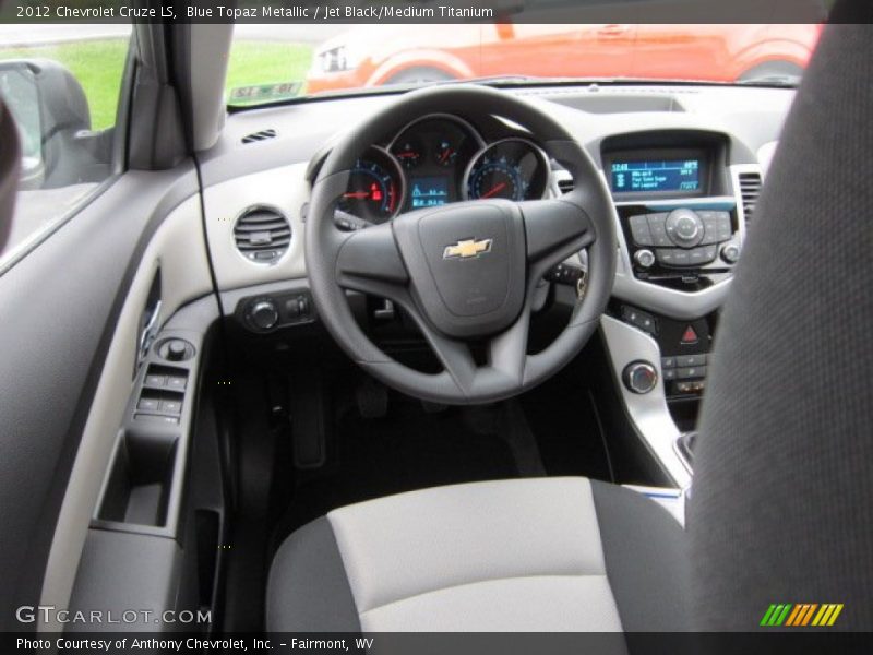 Blue Topaz Metallic / Jet Black/Medium Titanium 2012 Chevrolet Cruze LS