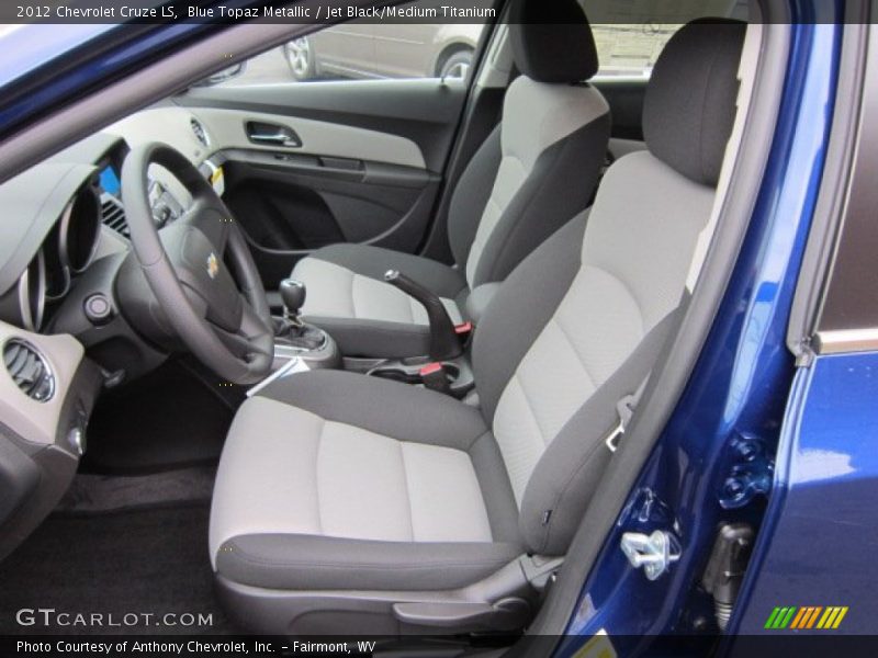 Blue Topaz Metallic / Jet Black/Medium Titanium 2012 Chevrolet Cruze LS