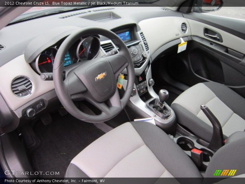 Blue Topaz Metallic / Jet Black/Medium Titanium 2012 Chevrolet Cruze LS