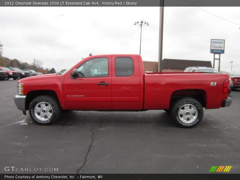 Victory Red / Ebony 2012 Chevrolet Silverado 1500 LT Extended Cab 4x4