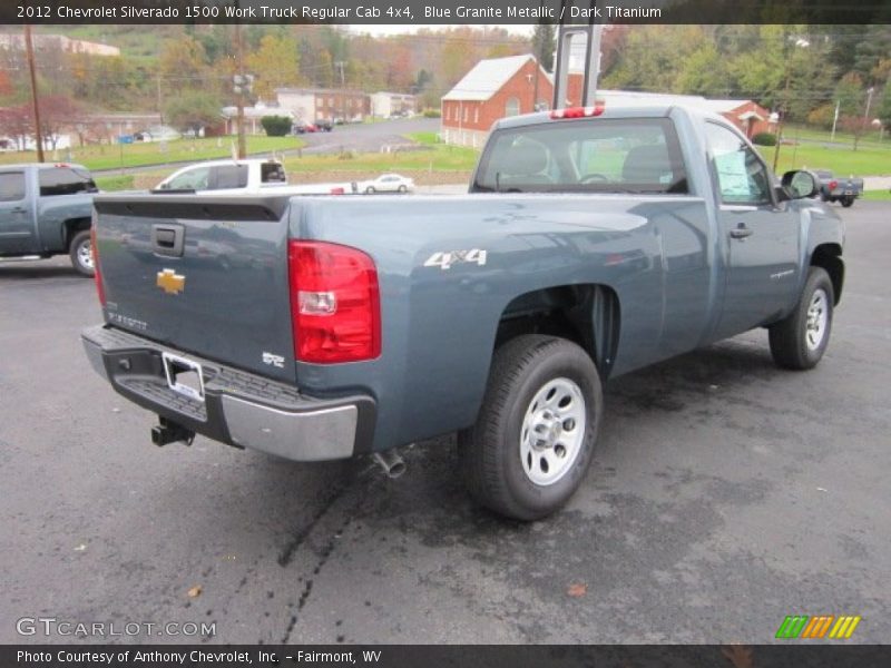 Blue Granite Metallic / Dark Titanium 2012 Chevrolet Silverado 1500 Work Truck Regular Cab 4x4