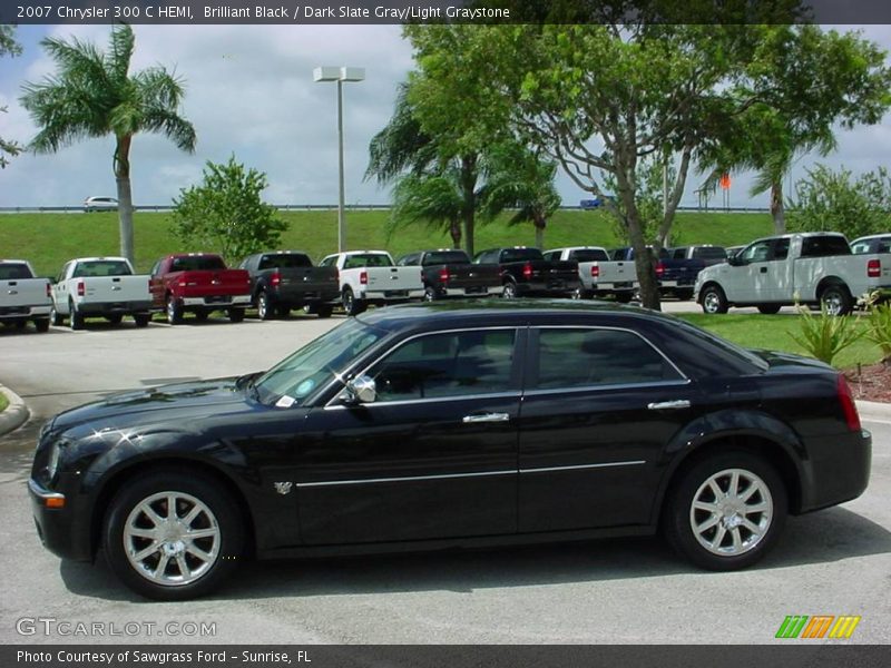 Brilliant Black / Dark Slate Gray/Light Graystone 2007 Chrysler 300 C HEMI