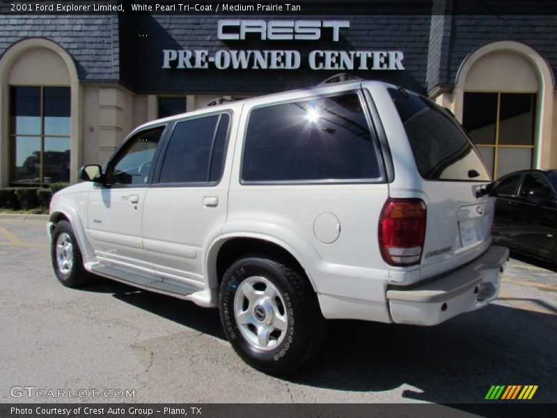 White Pearl Tri-Coat / Medium Prairie Tan 2001 Ford Explorer Limited