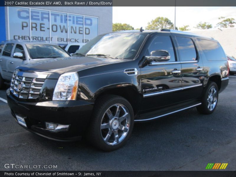 Black Raven / Ebony/Ebony 2007 Cadillac Escalade ESV AWD