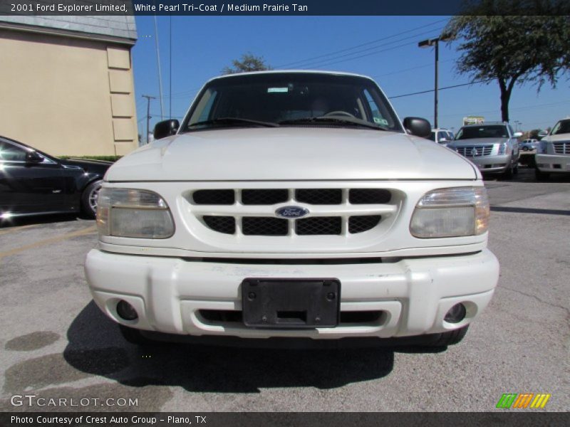 White Pearl Tri-Coat / Medium Prairie Tan 2001 Ford Explorer Limited