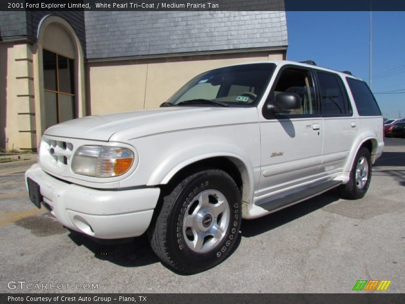 White Pearl Tri-Coat / Medium Prairie Tan 2001 Ford Explorer Limited