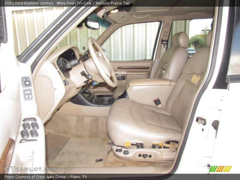 White Pearl Tri-Coat / Medium Prairie Tan 2001 Ford Explorer Limited