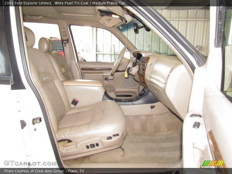 White Pearl Tri-Coat / Medium Prairie Tan 2001 Ford Explorer Limited
