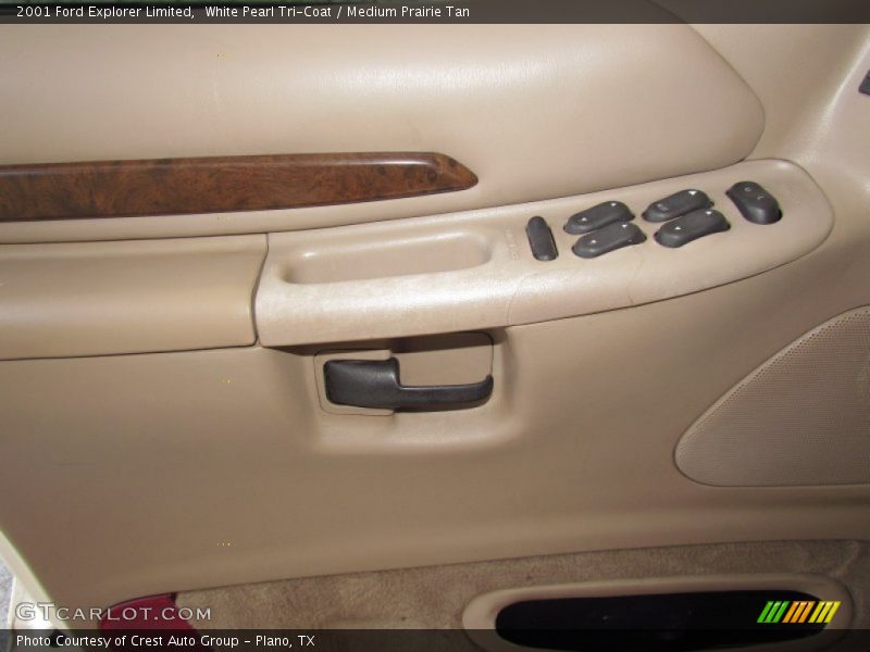 White Pearl Tri-Coat / Medium Prairie Tan 2001 Ford Explorer Limited