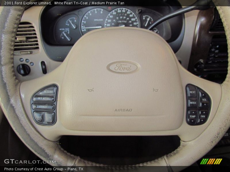 White Pearl Tri-Coat / Medium Prairie Tan 2001 Ford Explorer Limited